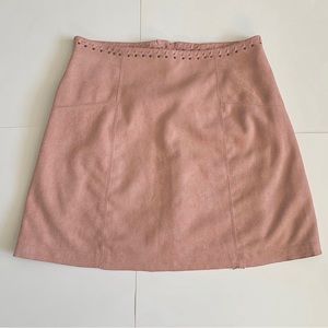 ANTHRO CUPCAKES & CASHMERE vegan Leather Suede Skirt-NWT